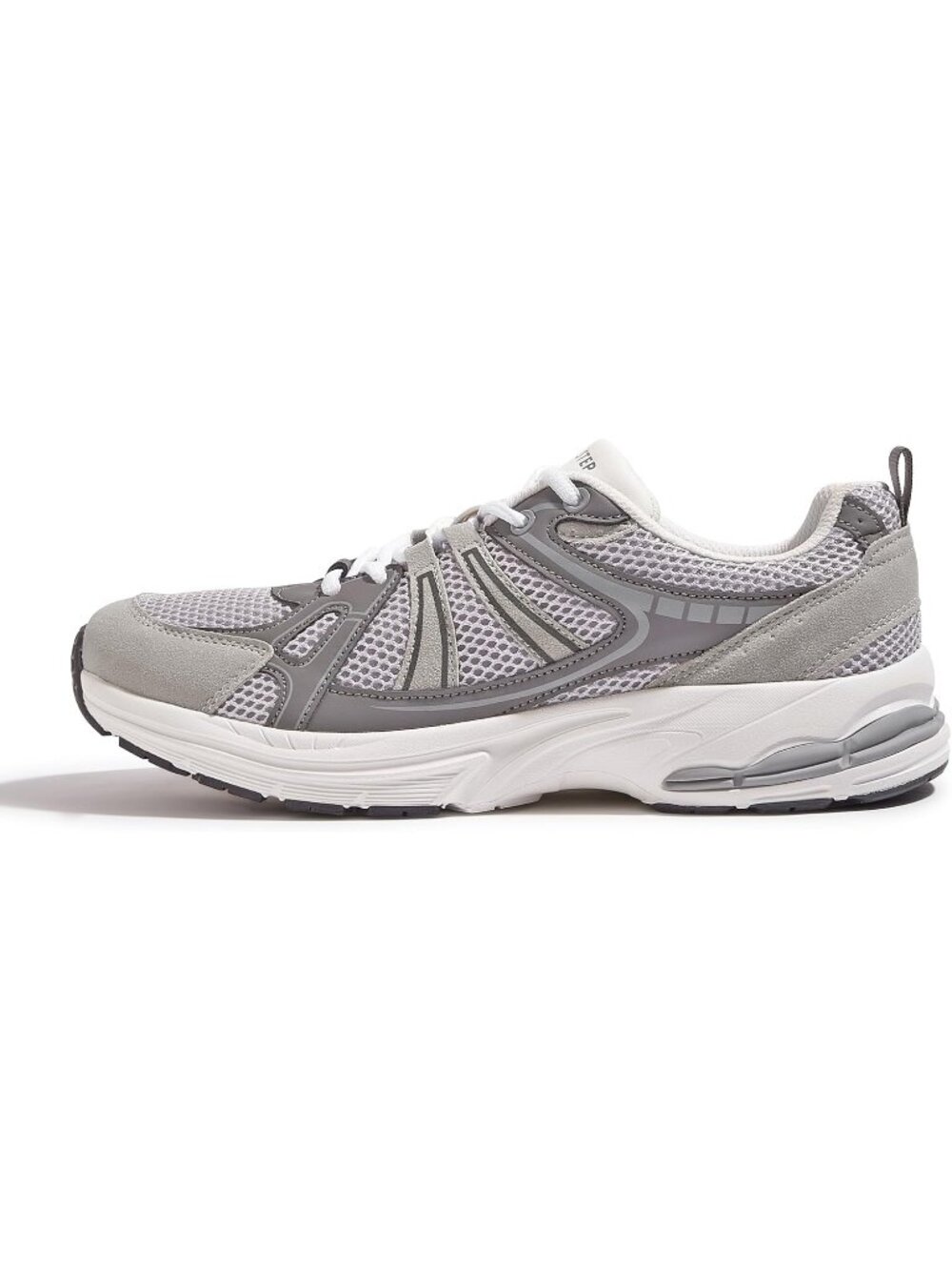 Men's Grey Mesh Breathable Fashion Sneakers Non Slip Comfortable Running Shoes